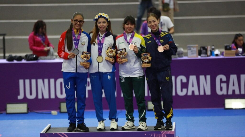 Medalla de bronce obtenida por Angélica Ospina